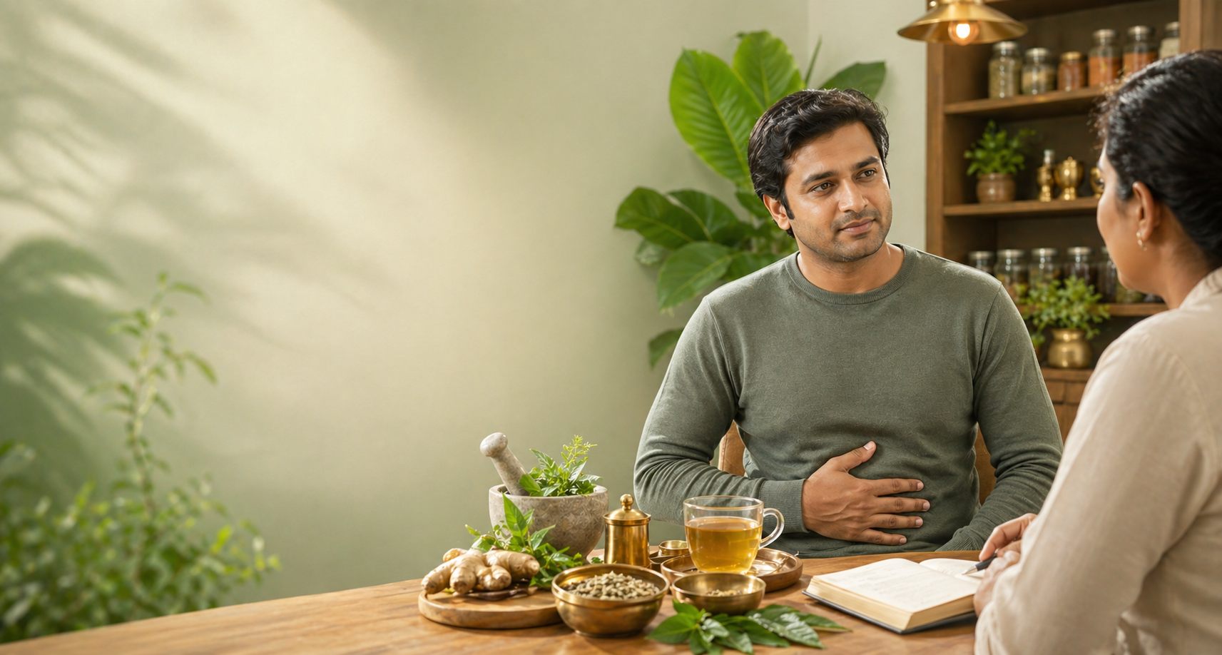AI Generated Digestive Problems Ayurveda Consultation Slider Image